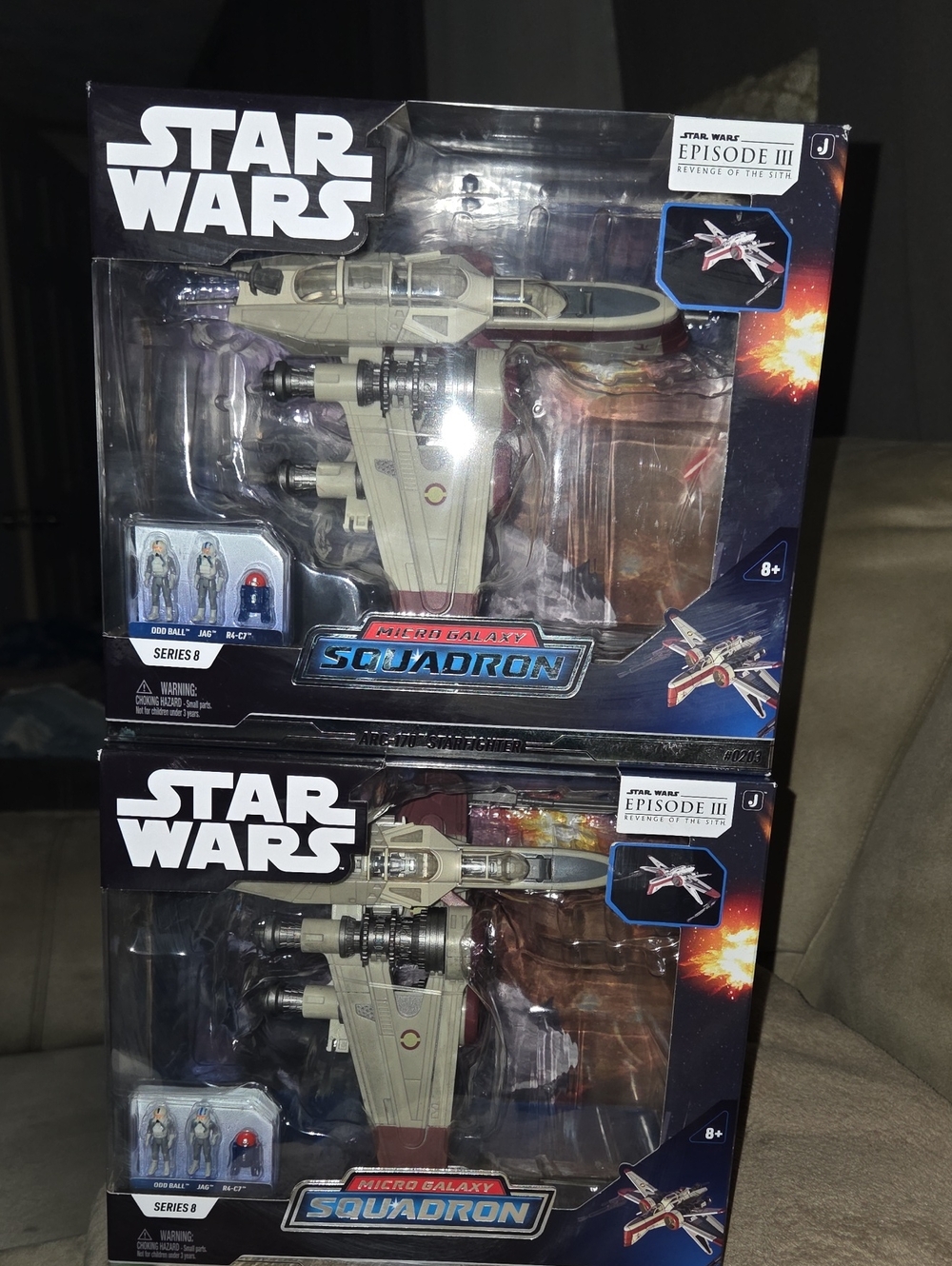 Lot Of 2 STAR WARS MICRO GALAXY ARC-170 STARFIGHTER SERIES 8
